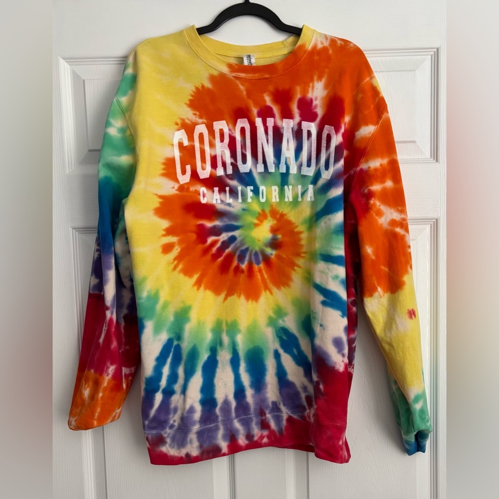 Ocean Beach Company Coronado California Tie-Dye Sweatshirt, Size L